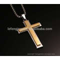 Fashion new stainless steel gold cross pendant for men